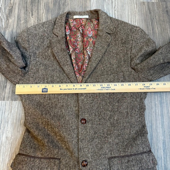 EDGE by WD NY Slim Fit Tweed Blazer Paisley Lined Brown Women's Jacket Size S - Picture 8 of 11